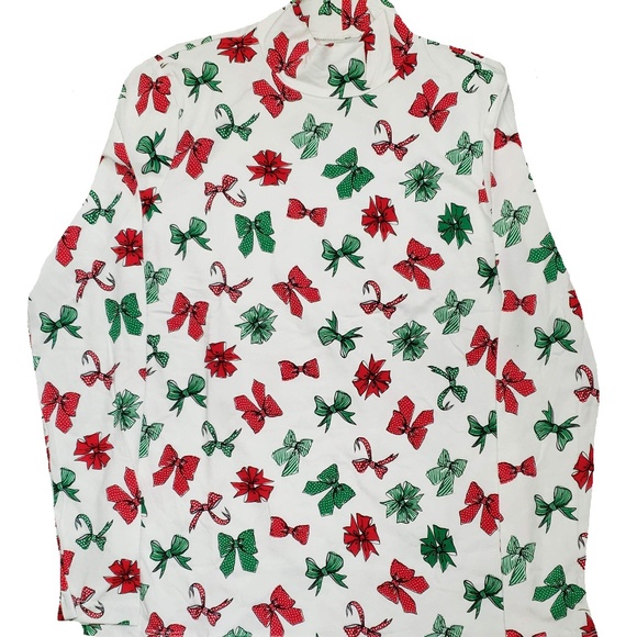 Christmas Bows Women Mock Turtleneck 